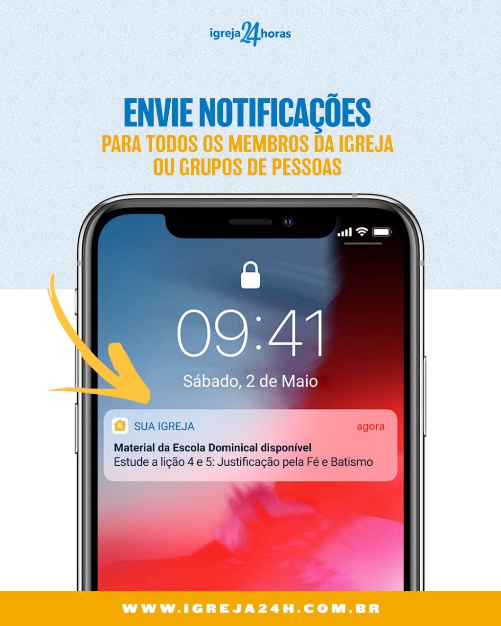 Notificações Push Igreja24h